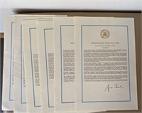 Presentation copies of Presidential Proclamations