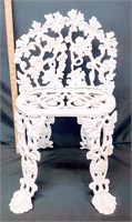 white iron chair
