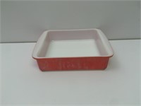 Square Pink Pyrex Baking Dish