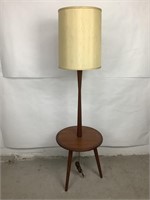 Lampe table tripode de plancher en teck