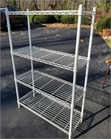 White wire shelving unit