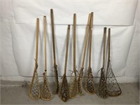 9 bâtons de Crosse traditionnel en bois et cuir