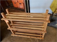 Cedar slat shelf -  24"  X 9" X 24" tall