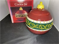 Ceramic Christmas Ornament Cookie Jar