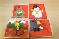 SELECTION OF WOODEN ORNAMENT PUZZLES