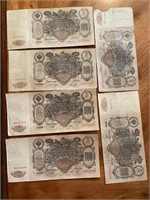 6 Large Russian Currency Series 1910