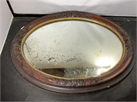 Antique 19" Oval Mirror