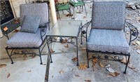 Patio chairs (2) and table, pads are faded