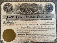 Jack Boy Mining Company, 1904, Uncancelled