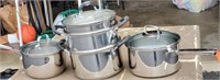 Stainless Steel Tramontina Pots & Pans (3)