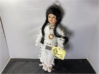 16" Native American Porcelain Doll