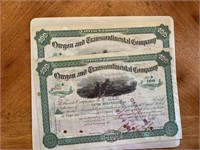 2 Certificates Oregon & Transcontinental Company