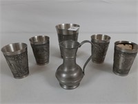LOT - GRENNINGLOIN PEWTER CUPS