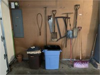 Lot of Garden Tools and Vintage Rug Beater