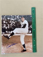 Autographed Picture Of Art Ditmar NY Yankees