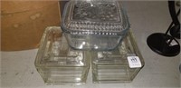 3 REFRIGERATOR CONTAINERS W/ LIDS