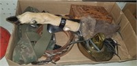 HUNTING KNIFE, BELTS, BUCKLES & MISC.