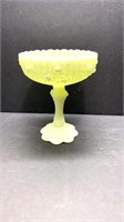 Fenton Satin glass compote