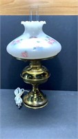 Beautiful brass lamp with Handpainted shade