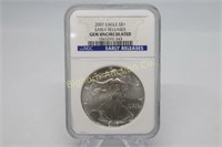 2007 Silver Eagle Early Release NGC