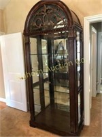 Arch Top Lighted Curio Cabinet