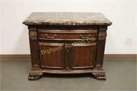 Marge Carson Night Stand w/ Marble Top