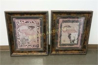 Framed African Pictures: 2pc lot