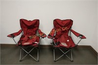 Folding Chairs w/ Arms & Storage Bags 2pc lot