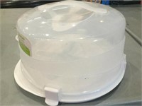 CAKE CARRIER WITH PLASTIC KNIFE