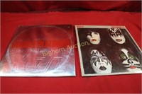 Kiss Record Albums: 2pc lot
