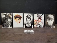 Audrey Hepburn 5 Pc Picture Postcards Lot