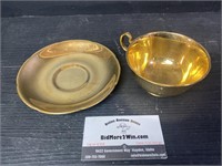 Vintage Royal Winton Grimwades  Cup/Saucer Gold