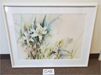 Framed "Spring Lilies" by Brent Heighton (No Ship)