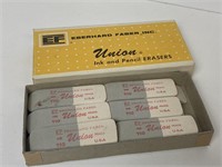 New Old Stock Vtg Eberhard Fabre Union Erasers NIP