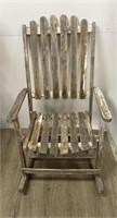 Vtg Wood Folding Rocking Chair