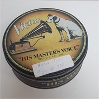 Victor "His Master's Voice" Round Decorative Tin