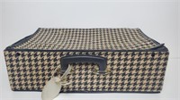 Old Suitcase Soft Shell Fabric Gingham Retro