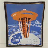 1962 Seattle Worlds Fair Glass Candy Dish Ashtray