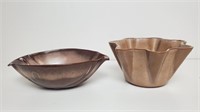 Frankoma Pottery Bowl #201 Vase F33 Brown