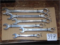 6 SAE Combination Wrenches