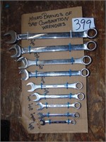 9 SAE Combination Wrenches