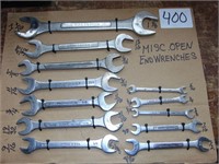 12 SAE Open End Wrenches