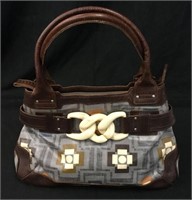 Orla Kiely Coated, Cotton, and Leather Handbag NWO