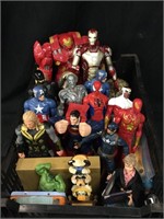 Box Lot of Miscellaneous Toys and Action Figures