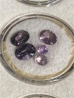 Faceted amethyst stones