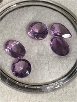 Amethyst faceted stones