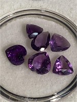 Amethyst faceted stones