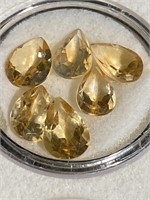 Amber colored cut stones