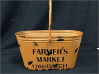 Farmers Market Decorative Metal Basket