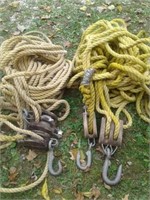 2 Long Bundles of Rope & 4 Block &Tackle